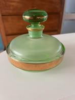 Parfum flesje groen vintage, Ophalen of Verzenden