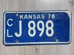 Kentekenplaat 1976 Kansas USA Nummerplaat Nummerbord, Verzamelen, Ophalen of Verzenden, Gebruikt, Auto's