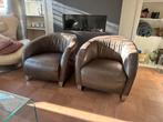 Twee fauteuils  - taupe, Ophalen, Gebruikt, 75 tot 100 cm
