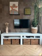 Tv meubel met houten kisten, Huis en Inrichting, Kasten | Televisiemeubels, Ophalen, Zo goed als nieuw, 25 tot 50 cm, Minder dan 100 cm