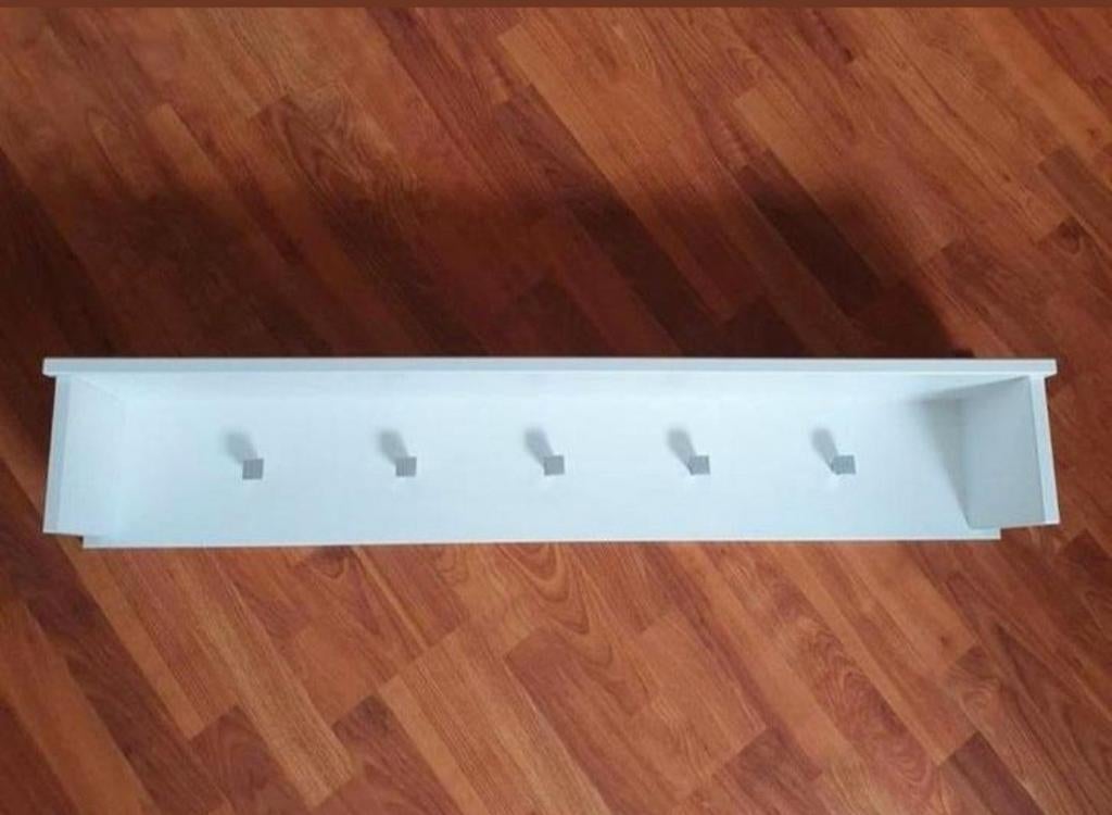 Wandkapstok met plank - Wit, Overige materialen, 100 tot 150 cm, Zo goed als nieuw, Ophalen