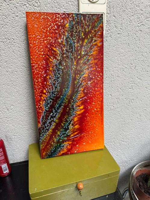 Vintage gietkunst (1973) op metaal, Verzamelen, Retro, Huis en Inrichting, Ophalen of Verzenden