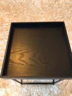 Bijzettafeltje zwart, Huis en Inrichting, Woonaccessoires | Dienbladen, Ophalen, Zo goed als nieuw, Rond, Hout