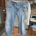 Jeans blauw 7/8 broderie Blumarine mt 44 (it48), Blumarine, Blauw, Ophalen of Verzenden, Zo goed als nieuw