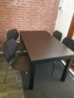 eettafel uitschuifbaar L.130 tot 190cm BR.H.80x74cm, Ophalen, 50 tot 100 cm, Zo goed als nieuw, Vijf personen of meer