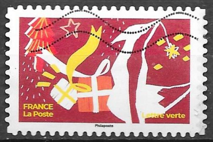 Frankrijk:  kerstzegel (5) uit 2021, Postzegels en Munten, Postzegels | Europa | Frankrijk, Gestempeld, Ophalen of Verzenden