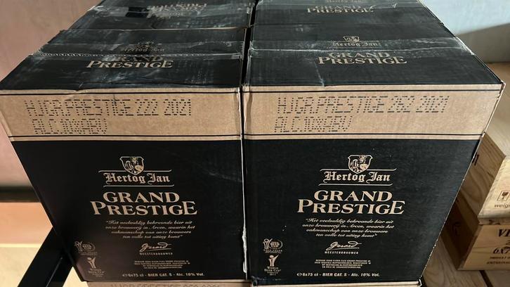 6 flessen De Hertog Jan Grand Prestige 2021 (75cl), Verzamelen, Biermerken, Nieuw, Flesje(s), Hertog Jan, Ophalen of Verzenden