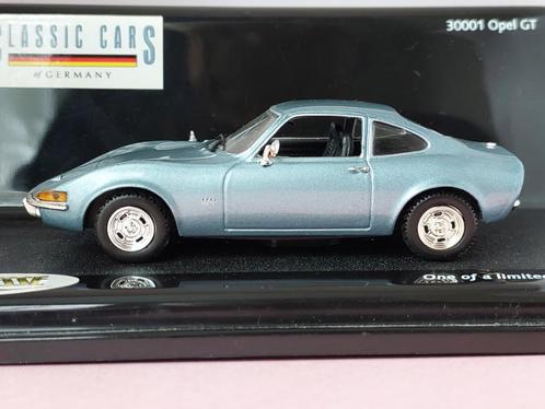 OPEL GT MET CERTIFICATE No233 VITESSE ONBESPEELD IN DOOS, Hobby en Vrije tijd, Modelauto's | 1:43, Nieuw, Auto, Overige merken