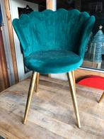 2 Velvet Stoelen met Gouden Pootjes. 30,- per stuk., Huis en Inrichting, Stoelen, Ophalen, Twee, Overige kleuren, .