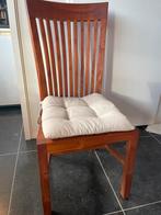 4 x massieve teak stoel zonder armleuning ZGAN, Huis en Inrichting, Vier, Bruin, Zo goed als nieuw, Hout