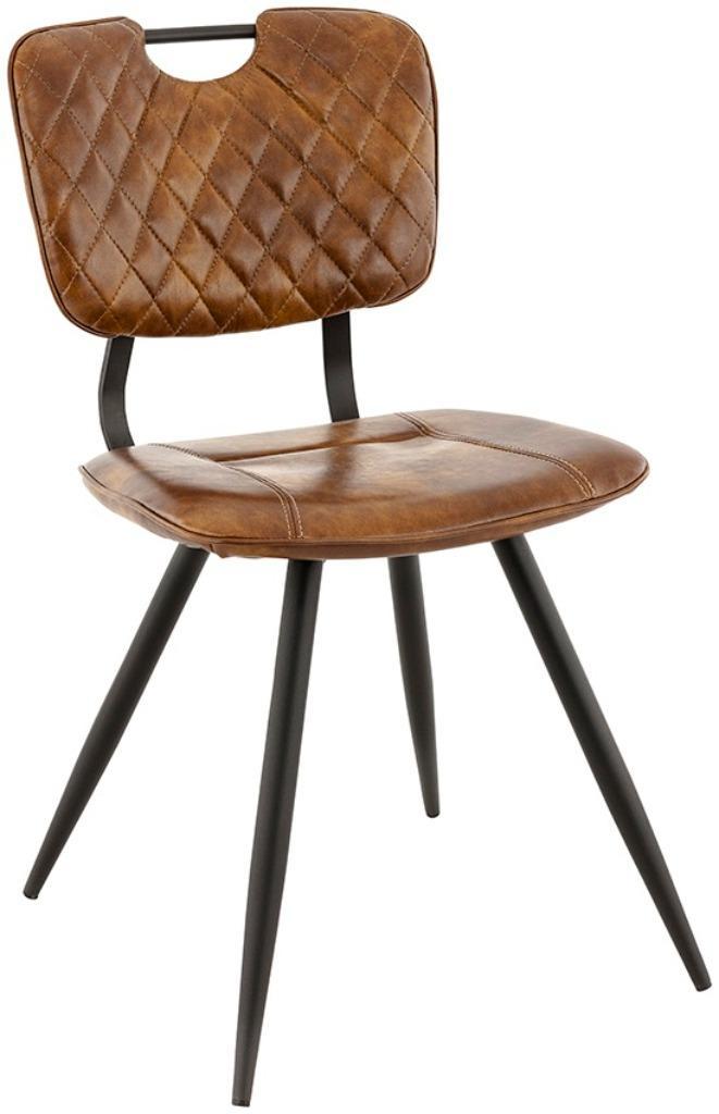 Vintage stoel model Soho kleur cognac, Huis en Inrichting, Stoelen, Nieuw, Twee, Metaal, Bruin, Ophalen of Verzenden