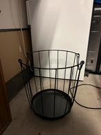 Zwarte metalen deken mand, Huis en Inrichting, Ophalen, Gebruikt