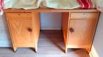 vintage houten bureau jaren 60, Ophalen, Gebruikt, Bureau