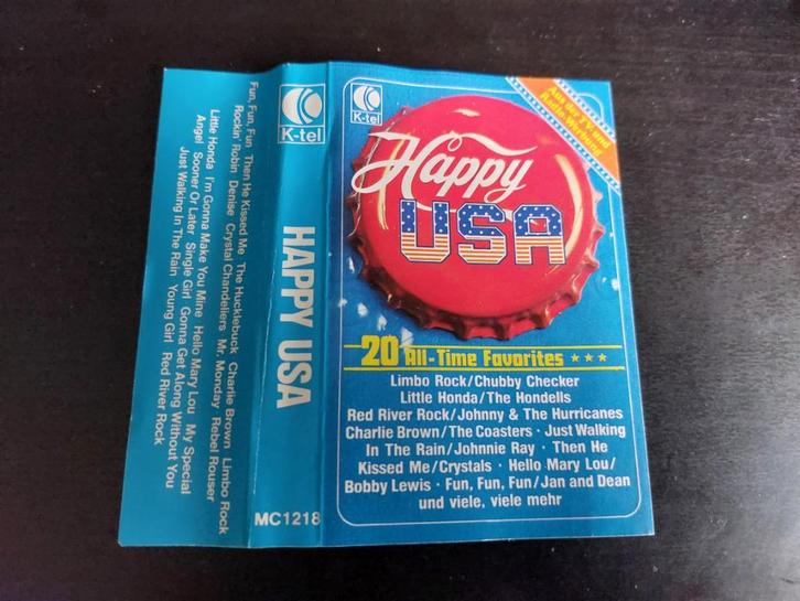 HAPPY USA - 20 ALL TIME FAVORITES (CASSETTEBANDJE), Cd's en Dvd's, Cassettebandjes, Zo goed als nieuw, Origineel, Verzamelalbums