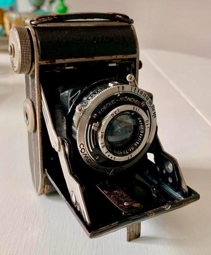 Balda met Compur Rapid lens van Deckel ca 1930, Antiek en Kunst, Antiek | Gereedschap en Instrumenten, Ophalen of Verzenden