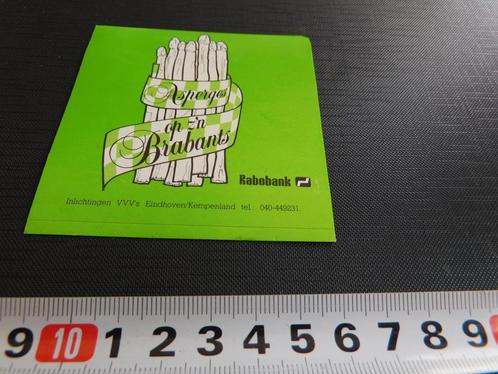 sticker RABOBANK Asperges op z'n Brabants *, Verzamelen, Stickers, Zo goed als nieuw, Bedrijf of Vereniging, Ophalen