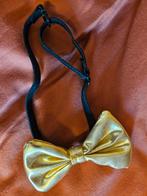 Gouden Vlinderdas feest kerst, Ophalen of Verzenden, Zo goed als nieuw, Effen