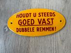 Dubbele Remmen emaille bordje, Antiek en Kunst, Antiek | Emaille, Ophalen of Verzenden