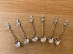 6 verschillende zilveren wajang lepeltjes, Antiek en Kunst, Ophalen of Verzenden, Zilver