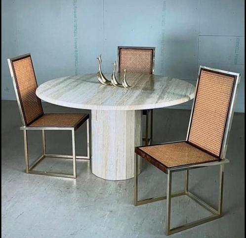 4x Romeo Rega stoelen 1970 Regency Vintage Webbing Messing, Huis en Inrichting, Stoelen, Gebruikt, Ophalen