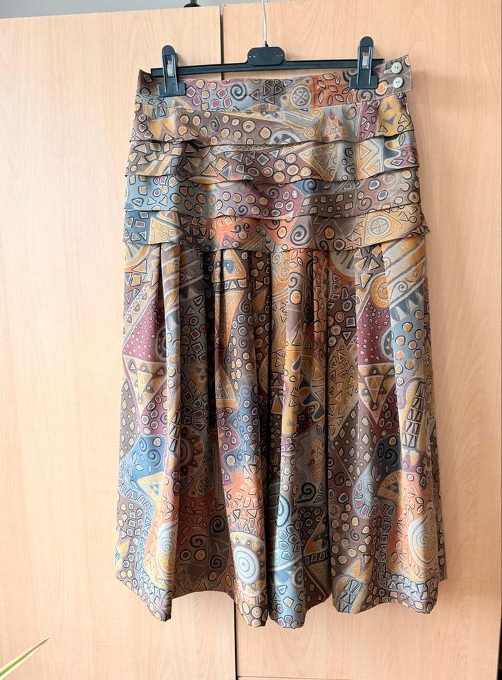 Vintage Louis Feraud Rok - Maat 44, Kleding | Dames, Rokken, Gedragen, Maat 42/44 (L), Bruin, Onder de knie, Ophalen of Verzenden