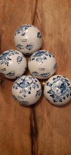 delfs blauwe kerstballen 5 groot, Huis en Inrichting, Woonaccessoires | Overige, Nieuw, Ophalen of Verzenden