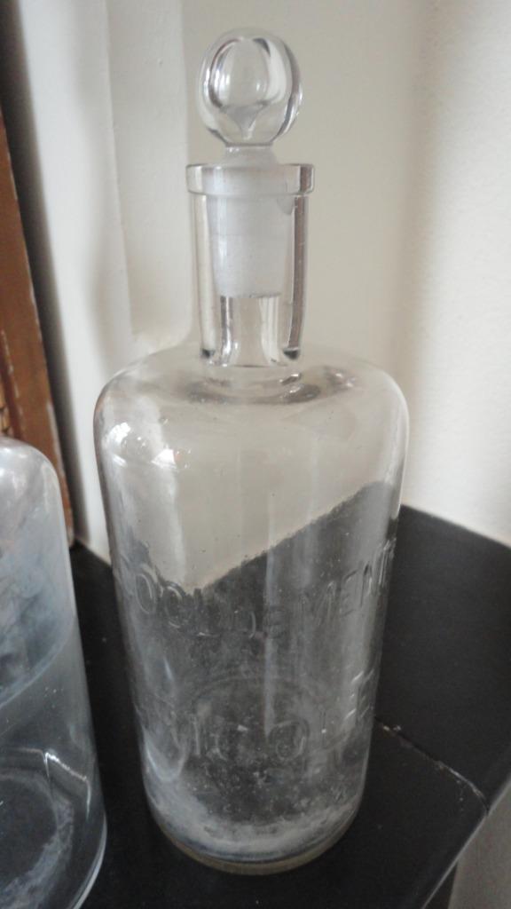 antieke FRANSE APOTHEKERSFLES / Alcool de MENTHE de RICOLES, Antiek en Kunst, Antiek | Woonaccessoires, Ophalen of Verzenden