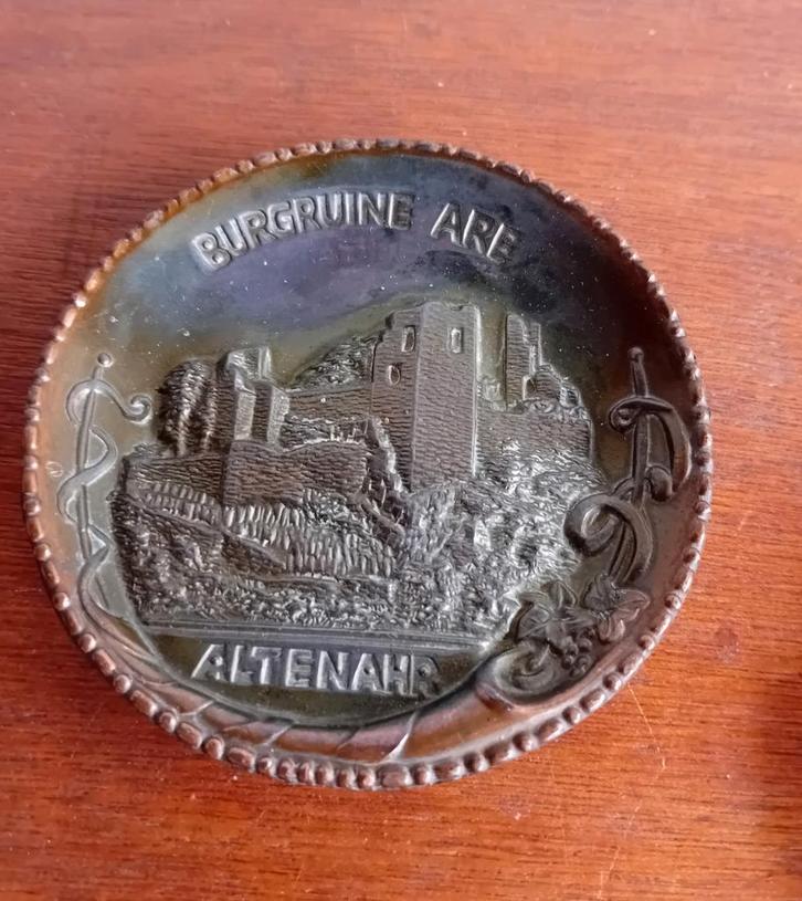 Antiek wandbordje, Duitse afkomst, Burgruine are altenahr, Antiek en Kunst, Curiosa en Brocante, Ophalen of Verzenden