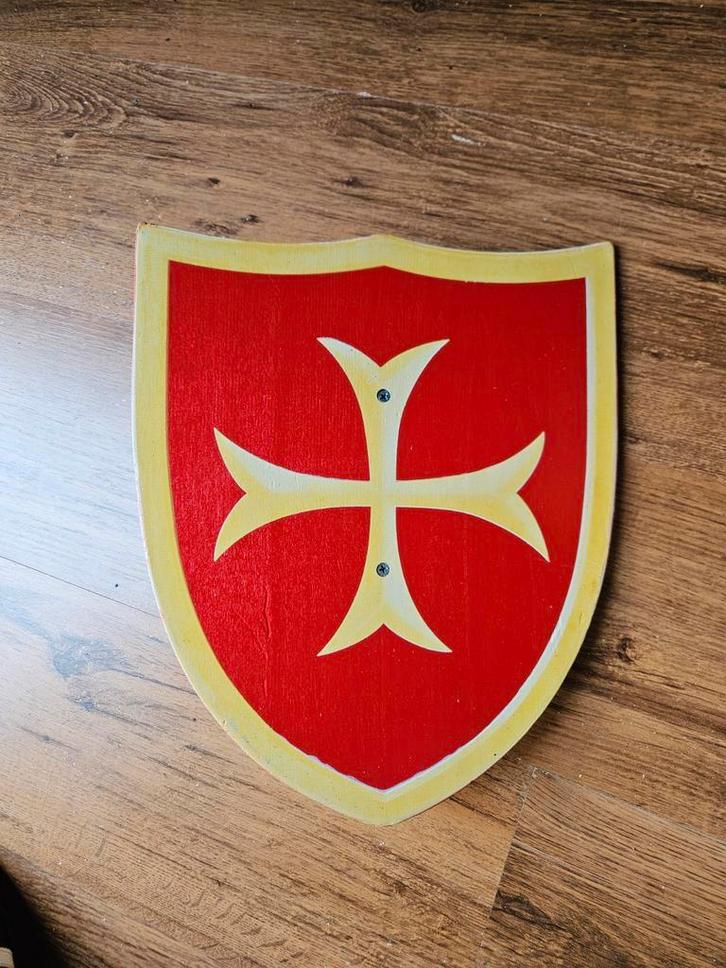Houten Ridder Schild - Decoratie, Antiek en Kunst, Antiek | Overige Antiek, Ophalen
