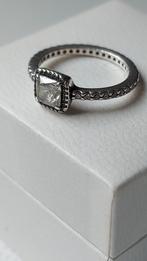 Originele Pandora zilveren ring met zirkonia's maat 54, Ophalen of Verzenden, Zo goed als nieuw, 17 tot 18, Dame