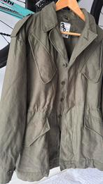 Vintage Seyntex KL Leger Jas 1980 - Medium Large, Kleding | Heren, Ophalen of Verzenden, Gedragen, Maat 52/54 (L), Groen