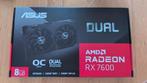 ASUS Dual Radeon RX 7600 OC Edition 8GB GDDR6 V2, Computers en Software, Videokaarten, AMD, PCI-Express 4, Ophalen of Verzenden