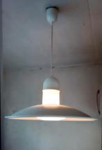 Retro ufo hanglamp wit, Ophalen, Zo goed als nieuw, Glas, Minder dan 50 cm