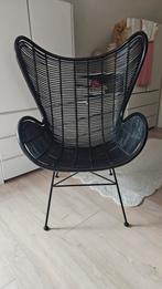 HK Living Rotan Egg/vlinder stoel Zwart, Ophalen