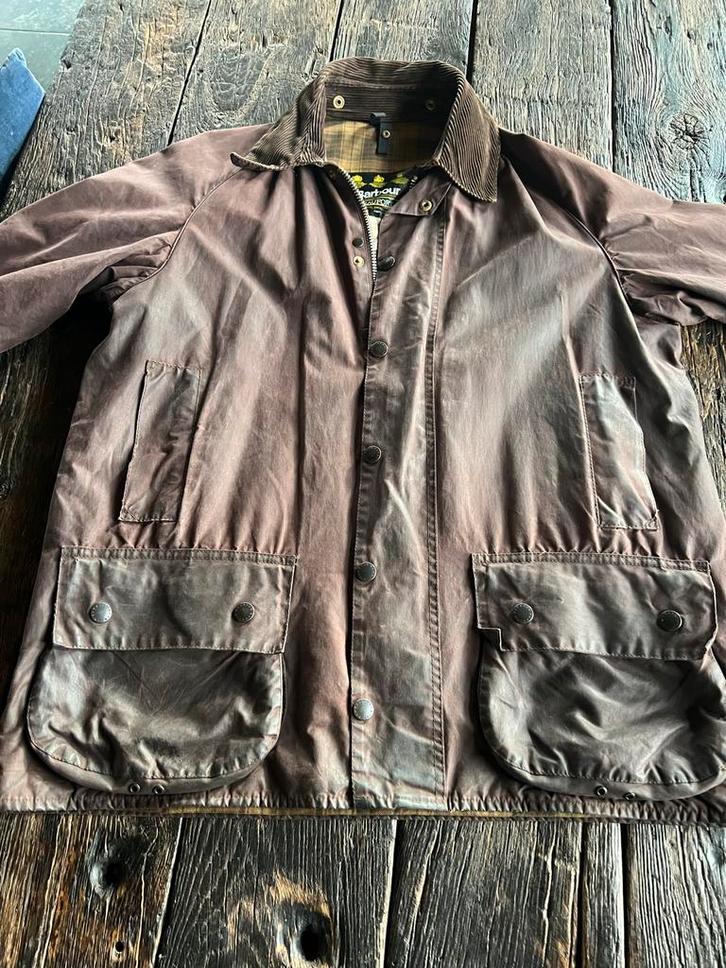 Barbour Beaufort Wax Jas -, Kleding | Heren, Jassen | Winter, Zo goed als nieuw, Maat 52/54 (L), Bruin, Ophalen of Verzenden