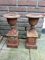 Vintage gietijzeren Tuinornamenten  uit Frankrijk- tuin vaas, Antiek en Kunst, Curiosa en Brocante, Ophalen of Verzenden