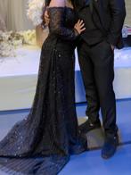 Elegante zwarte galajurk, Kleding | Dames, Jurken, Zwart, Zo goed als nieuw, Onder de knie, Ophalen