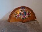 Vintage Houten Waaier met Uil, Huis en Inrichting, Woonaccessoires | Overige, Ophalen of Verzenden, Gebruikt