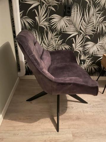 Antraciet Velvetstof Fauteuil/Stoel met zwarte poten beschikbaar voor biedingen