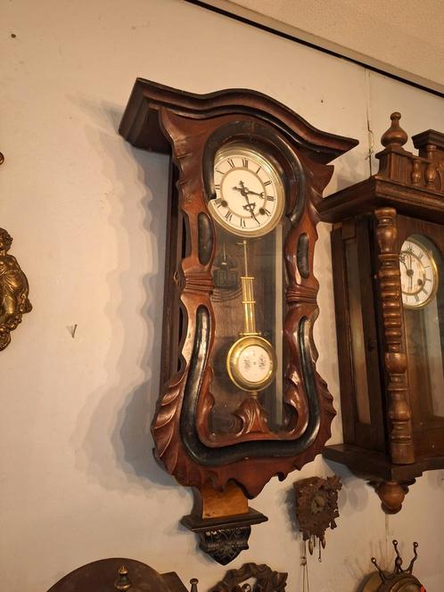 Mahonie Regulateursklok, Antiek en Kunst, Antiek | Klokken, Ophalen of Verzenden