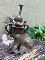 Chinees bronzen boeddhistische leeuw met jong Qing chinese, Antiek en Kunst, Antiek | Koper en Brons, Ophalen of Verzenden, Brons