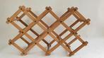 Vintage houten wijnrek voor 10 flessen. Inklapbaar. (2) S41, Tweedehands verkoop, Tweedehands verkoop, Gebruikt, Ophalen of Verzenden