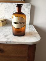 Oude apothekers fles bruin, Antiek en Kunst, Antiek | Glas en Kristal, Ophalen of Verzenden