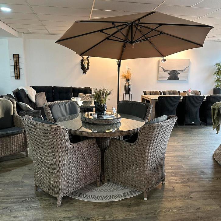 4 Seasons Outdoor (4SO) Wicker Tuinset - ZGAN - TWV €3000,-, Tuin en Terras, Tuinsets en Loungesets, Zo goed als nieuw, Wicker