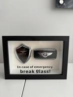 In case of emergency break glass Bentley, Ophalen of Verzenden, Zo goed als nieuw, Reclamebord