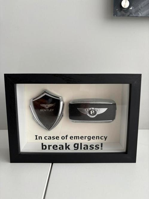 In case of emergency break glass Bentley, Verzamelen, Merken en Reclamevoorwerpen, Zo goed als nieuw, Reclamebord, Ophalen of Verzenden