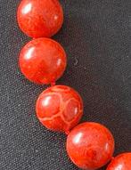 Zilveren Collier Koraal, Sieraden, Tassen en Uiterlijk, Antieke sieraden, Ophalen of Verzenden, Zilver, Ketting, Met edelsteen