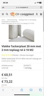 Vloerverwarming Isolatie Tackerplaat 20mm - 100m2, Doe-het-zelf en Verbouw, Ophalen of Verzenden, Nieuw, Overige materialen, 20 tot 50 mm