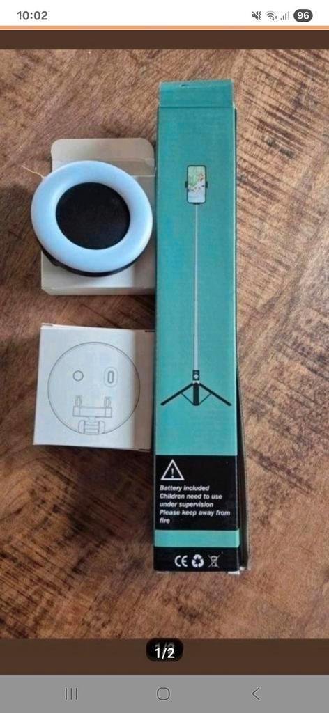 Selfie Stick Tripod met Ringlicht, Audio, Tv en Foto, Fotografie | Fotostudio en Toebehoren, Nieuw, Statief of Scherm, Ophalen of Verzenden