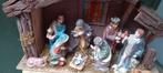Kerststal met kunststof beelden, Antiek en Kunst, Antiek | Religie, Ophalen of Verzenden